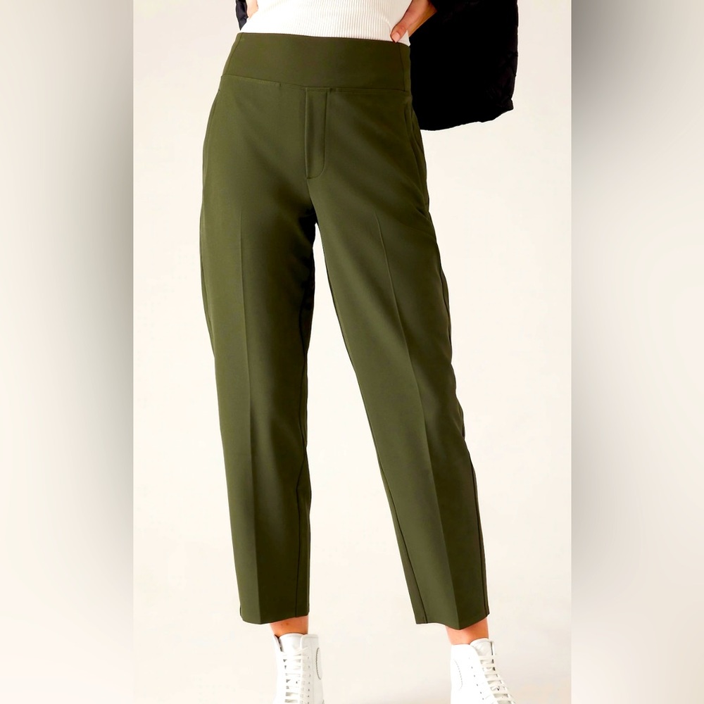 Athleta Olive Cropped Ponte Ankle Pants
